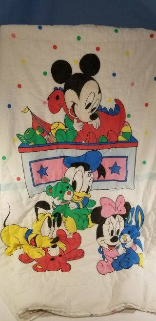 Dundee Vintage Disney Baby Mickey Mouse Minnie Crib Blanket 43”x 33” 3