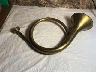 Vintage Solid Brass French Horn Fox Hunting Bugle Christmas Decor