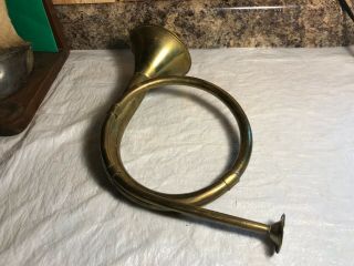 Vintage Solid Brass French Horn Fox Hunting Bugle Christmas Decor 3