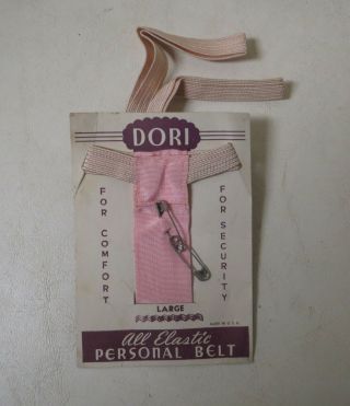 Vintage 1940s Dori Brand Sanitary Personal Belt On Card