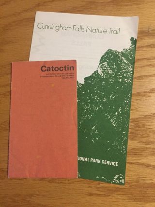 Vintage Guide Map And Trail Map Catoctin Mountain Park Maryland Dated Rev.  1978