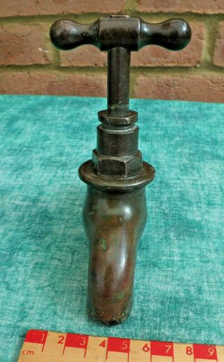 RECLAIMED VINTAGE SOLID BRONZE / BRASS COLD WATER TAP GREAT PATINA (1) 2