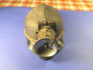 Vintage Miners Hat With Justrite Carbide Light