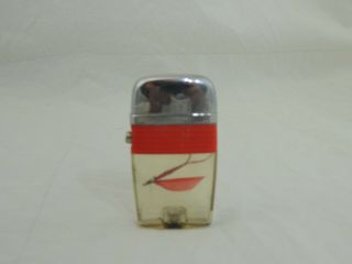 Vintage Scripto Vu Cigarette Lighter Trout Fishing Fly Red Band