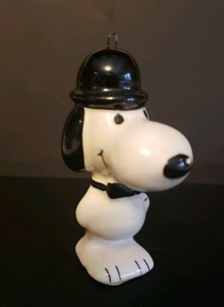 Vintage Peanuts British Gentleman Snoopy Porcelain Ornament Figurine