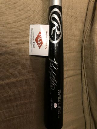 Pete Alonso Autographed Bat Ny Mets Rookie Of The Year