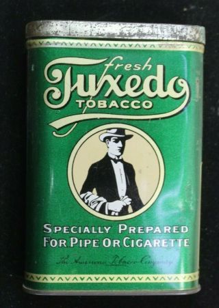 Empty Vintage Tobacco Pocket Tin Tuxedo