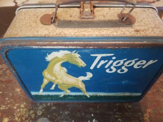 Trigger (roy Rogers Horse) - Vintage Metal Lunchbox.  No Thermos Made By Thermos