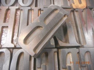 Printing Letterpress Printer Block Decorative Antique Wood Alphabet Incomplete