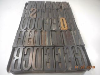 Printing Letterpress Printer Block Decorative Antique Wood Alphabet Incomplete 2