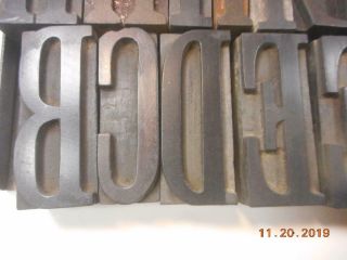 Printing Letterpress Printer Block Decorative Antique Wood Alphabet Incomplete 3