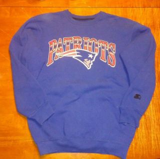 Vtg 90s England Patriots Starter Sweatshirt Crewneck Size Large