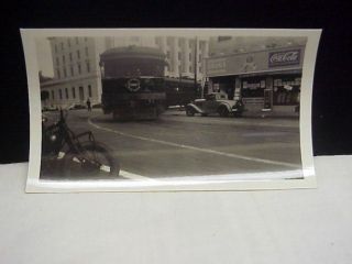 Vintage Sacramento Northern Comet Trolley,  Andrews Drugs,  Coca Cola Sign Photo