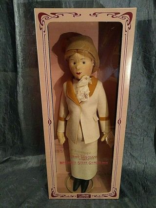 1986 Steiff 18 " Felt Doll Tennis Lady Betty,  W/box Le 105/3000