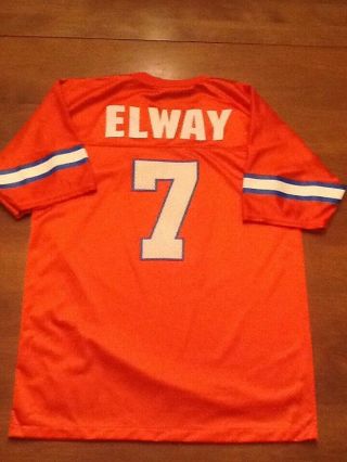 Vintage John Elway Denver Broncos 7 Jersey Mens Large Printed Bowl