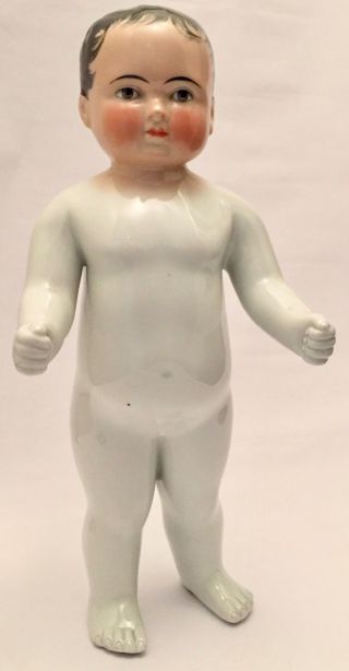 Large Frozen Charlie,  antique bathing doll,  black hair,  38 cm,  15 inch 3