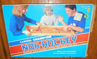 Vintage Carrom Champion Wood Nok - Hockey Game Model No.  2 1970 