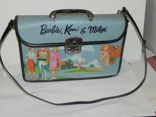Vintage Rare Htf Barbie Ken Midge High - School Carrying Case School Book Tote Bag
