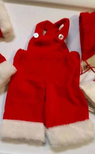 1 Christmas Cabbage Patch Kid Doll Red Velvet Santa Suit with child ' s hat 3