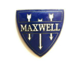 Vintage Emblem Maxwell Car Enamel Radiator Badge Tag Automobile