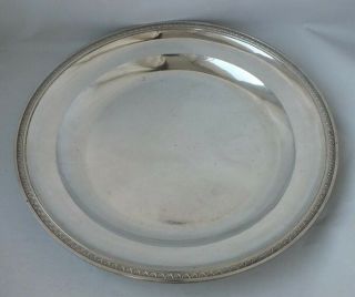 Antique French Solid Silver Plate/ Dish C.  1810/ Dia 26.  5 Cm/ 566 G