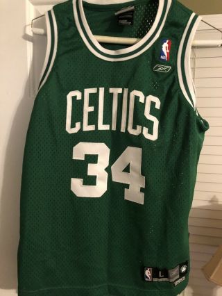 Nike Nba Boston Celtics Paul Pierce Youth Basketball Jersey Sz L Green