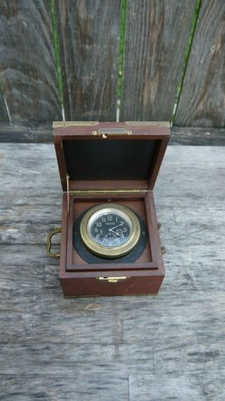 Antique Waltham Ships Nautical Deck Watch/ Chronometer