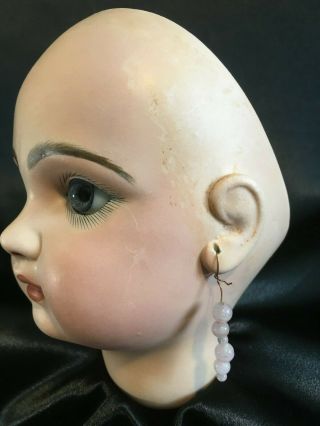 Antique French Closed Mouth Jumeau Bisque Doll Head 7 