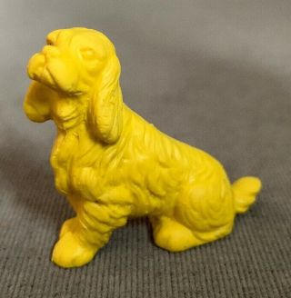 Vintage Diener Rubber Eraser Yellow Cocker Spaniel Dog Figure 1.  5 "
