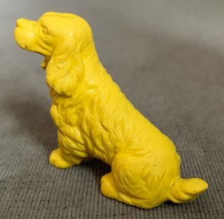 Vintage Diener Rubber Eraser Yellow Cocker Spaniel Dog Figure 1.  5 