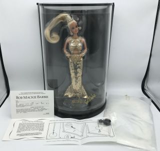 Barbie Bob Mackie Gold 1990 5405 - 9992 w/Display Case & Shipper Never Out of Case 2