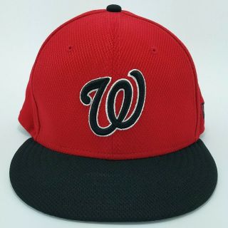 Washington Nationals Era 59fifty Fitted 7 1/8 Mlb Baseball Red Black Curly W