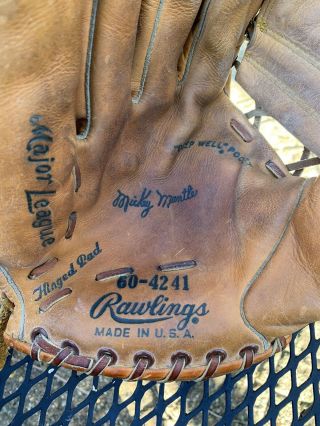 Vintage Rawlings Mickey Mantle Baseball Glove