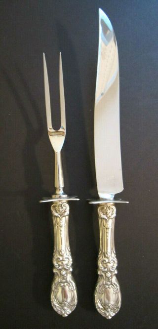 2 Piece Reed Barton Sterling Silver Francis I Carving Set