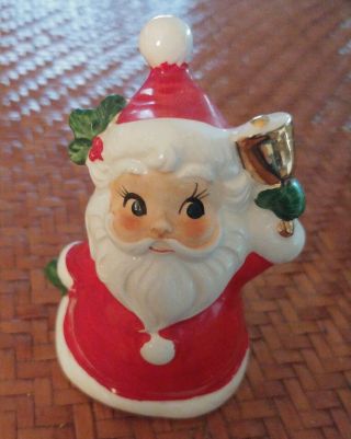 Vintage Josef Originals Christmas Santa Bell 4 "