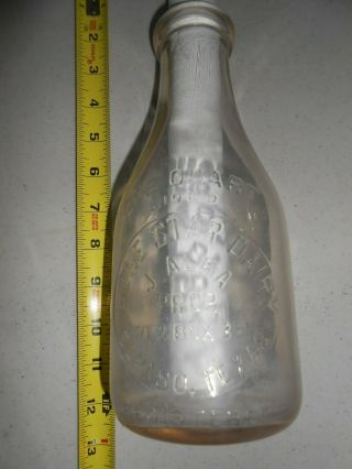 Vintage Lone Star Dairy Farm El Paso Texas Glass One Quart Milk Bottle Embossed