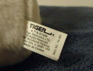 VTG 1999 Furby Buddies “Tiger” Bean Bag Plush - White - 4 ½” Tall - w/Tag - EUC 2