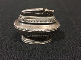 Ronson Silver Plate Queen Anne Table Top Lighter CRT 3