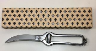 Vintage - Valley Forge 6990 Poultry Shears - Chrome Italy - Locking Handle