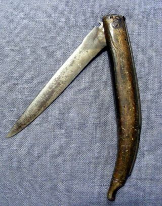 Antique 18th/19th C.  French Or Spanish Navaja Folding Knife