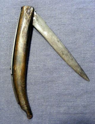 Antique 18th/19th C.  French or Spanish Navaja Folding Knife 2