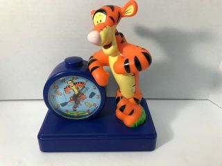 Tigger Talking Alarm Clock Vintage Disney By Fantasma 8.  5 " Tall Pooh Vtg