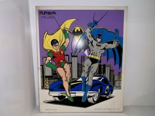 Vintage 1976 Playskool To The Batmobile Batman And Robin Wooden Puzzle 380 - 08