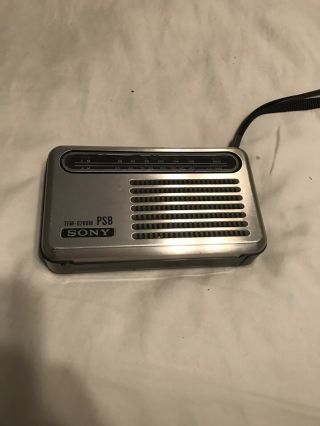 Vintage Sony Tfm - 6200w 3 Band Am/fm Psb Portable Radio & Great