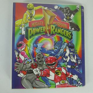 Mighty Morphin Power Rangers Vintage 1993 School 3 Ring Binder Folder Storage