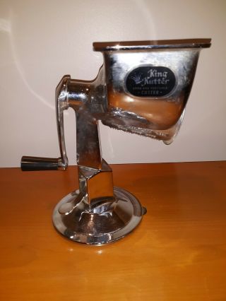 Vintage King Kutter Food And Vegetable Cutter Suction Cup Stand 4 Cutters
