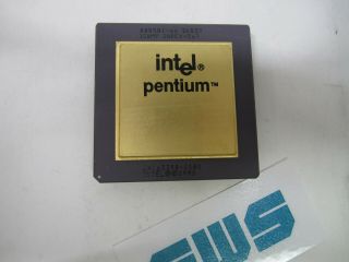 Vintage Intel Pentium A80501 - 66 66mhz Gold Ceramic Cpu Processor Sx837
