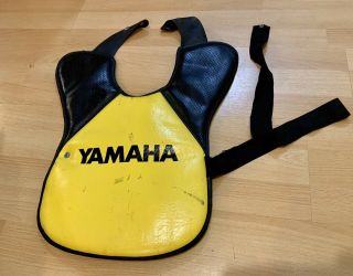 Vintage Yellow Yamaha Motorcycle Riding Motocross Ama Bike Chest Protector