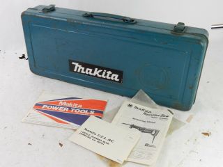 Vintage Makita Metal Reciprocating Saw Sawzall Metal Box Carry Case M E - W