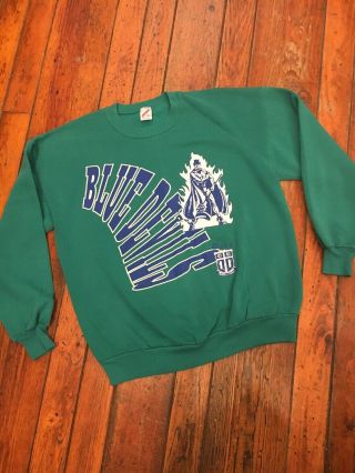 Vintage Duke University Sweatshirt - Size Large / Xl - Made In Usa